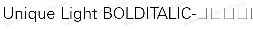 Unique Light BOLDITALIC字体转换